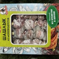 Шашлык из креветки в беконе с/м