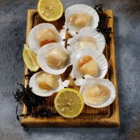 Гребешок свежемороженный на створке